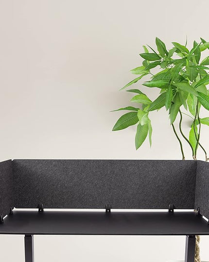 ReFocus™ Raw Clamp-On Acoustic Desk Divider – Reduce Noise and Visual Distractions with This Lightweight Desk Mounted Privacy Panel (Anthracite Gray, 59" x 16", 23.6" x 16", & 23.6" x 16")