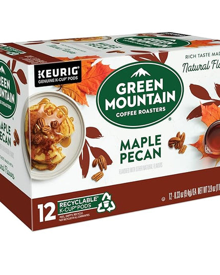 Green Mountain Coffee Roasters Maple Pecan, Single-Serve Keurig K-Cup Pods, Flavored Light Roast Coffee, 72 Count