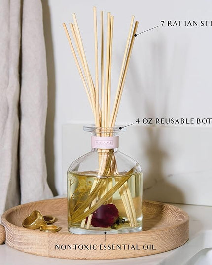 Benevolence LA Beach Rose Gift Box | Candle, Room Spray & Reed Diffuser | Rose & Sandalwood | Elegant Home Fragrance | Ready for Gifting | Gift Set for Women