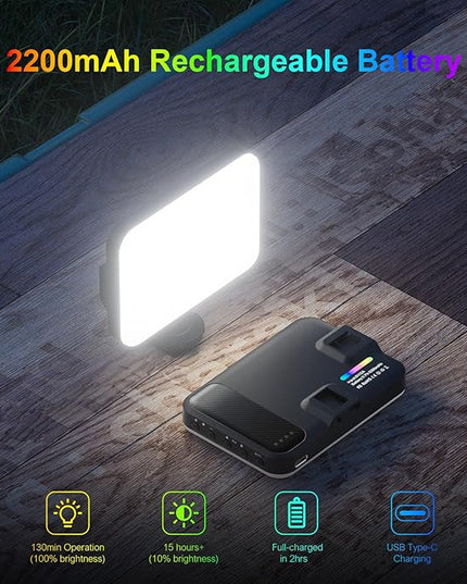 Hagibis RGB Camera Light,360°Full Color Portable Video Light LED Photo Light w Cold Shoe,2200mAh Rechargeable CRI97+,20Effects Lighting for Photography/Advertising Poster/Short Film (RGB-Black)