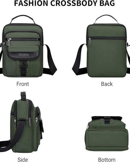 WITZMAN Crossbody Bags for Men Travel Shoulder Bag Lightweight Man Purse Small Casual Messenger Bag for Work Traveling