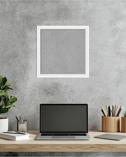 Amanti Art White Framed Magnetic Board 13x13 X-Small Vision Board for use with Magnets, 100% Metal Sheet to Display Items as Office Decor or for Home Organization in mudroom, Kitchen or Kids Room