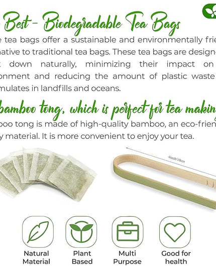 FreshDrinkUS, Premium 135 Guava Leaf Tea Bags, Handmade, From Great Origin, 100% Natural and Pure. Guava Tea, Loose Leaf Herbal Tea. No Sugar/Caffeine/Gluten, Vegan.