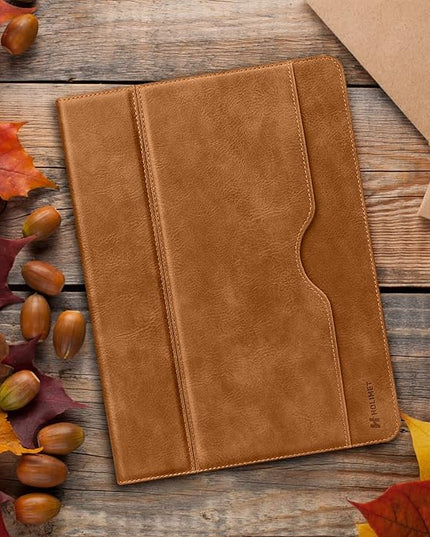 H HOLIMET Case for iPad Air 11 Inch M3/M2 (2025/2024)/iPad Air 4th/5th Generation 10.9 Inch 2022/2020 with Pencil Holder Soft Back Shockproof Protective Vegan Leather