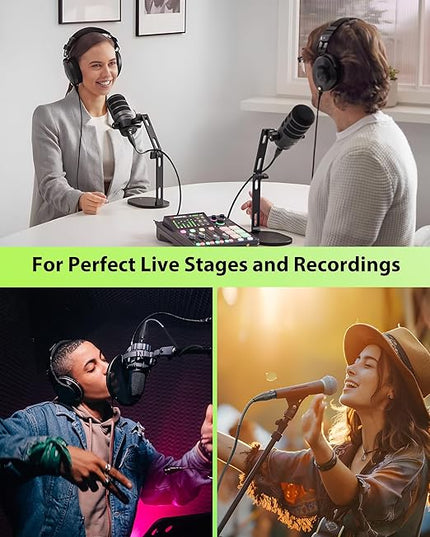 XLR Cables 15 Feet 2 Pack, Professional Gold-Plated Rean Connectors from Neutrik, Kevlar-Reinforced Nylon Braided Microphone Cable, Mic Cable, Durable Shielded and Balanced XLR Male to Female Cord