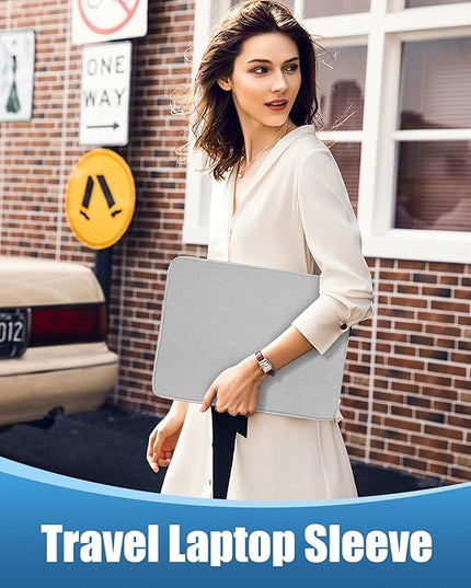 Ctemnpho 18.5 inch Portable Monitor Case Storage Bag, Portable Computer Cover Bag with Pocket Zipper for 17.3 inch Laptop Sleeve, Notebook Computer Gaming Display Protective Travel（Gray）