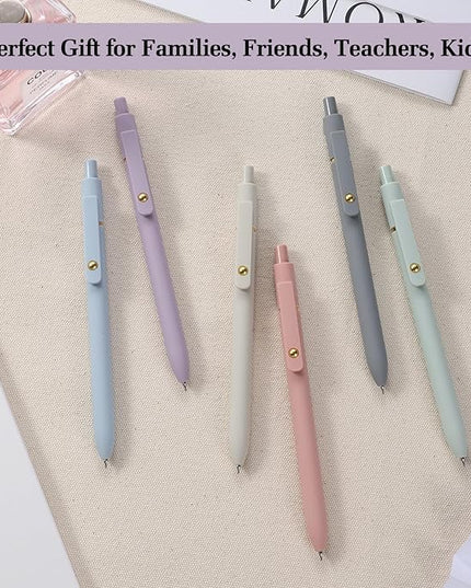 FIOVER Gel Pens, 6pcs Blue Ink Medium Point 0.7mm Smooth Writing Pens with Comfort Grip, Aesthetic Ballpoint for Journaling School Office Supplies, Gifts for Women Men (6PCS Blue Ink)