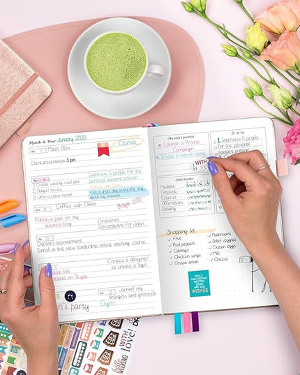GoGirl Planner and Organizer for Women – A5 Size Weekly Planner, Goals Journal & Agenda to Improve Time Management, Productivity & Live Happier. Undated – Start Anytime, Lasts 1 Year – Rose Gold