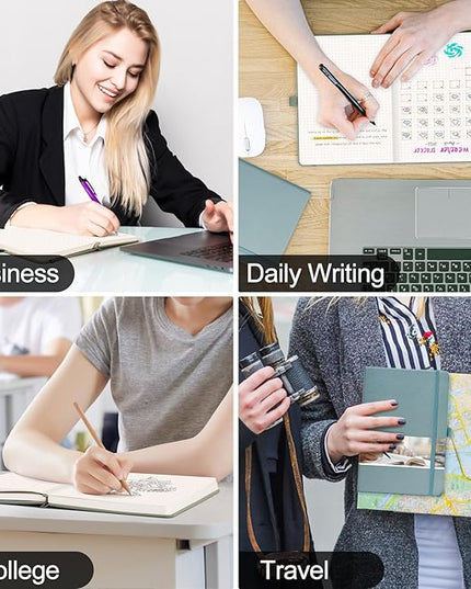 EMSHOI Dotted Notebook - 256 Pages A5 Dotted Grid Journal Notebook,120gsm Thick Paper,16 Perforated Pages, Smooth PU Leather, Inner Pocket,5.75'' × 8.38''-Green