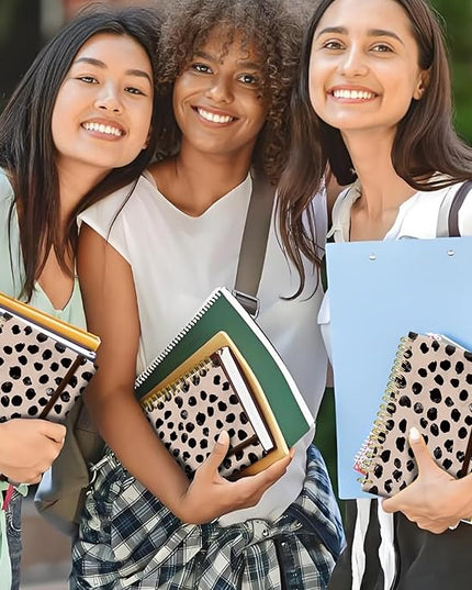 Spiral Journal Notebook, A5 Cute Notebooks for Women Men, College Ruled Hardcover Notebook for Work & Note Taking, 60 Pages Double-Wire Journals for Writing, Cute Polka Dots