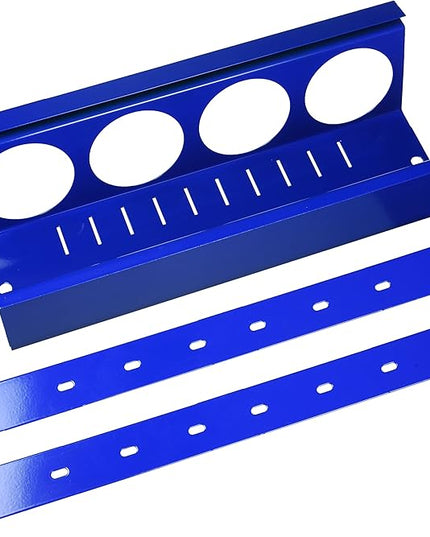 Wall Control Pegboard Spray Can Holder Bracket and Aerosol Can Organizer Pegboard and Slotted Tool Board - Blue