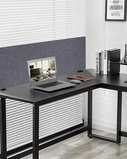 Desktop Privacy Panel, Sound Absorbing Cubicle Desk Divider Privacy Panel for Reduces Noise and Visual Distractions, Office Partition, Clamp-on Type (Grey)