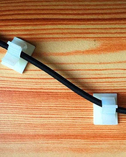 Viaky 30 Pieces White Adjustable Cable Clips Self-Adhesive Desk Organizer Nylon Wire Management Wire Holder