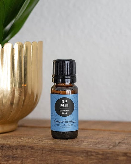 Edens Garden Deep Breath Essential Oil Blend- 100% Pure Premium Grade, Undiluted, Natural, Therapeutic, Aromatherapy, The Best for Diffusing, Skin, Humidifiers, Candle 10 ml (.33 fl oz)