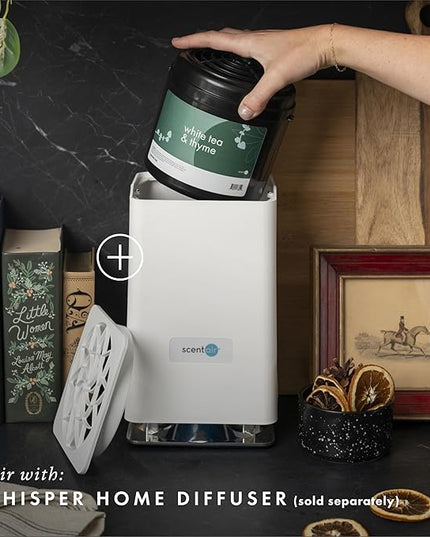 ScentAir Whisper Home Monthly Plug-in Refill, Fragrance Cartridge for Home and Office, White Tea & Thyme