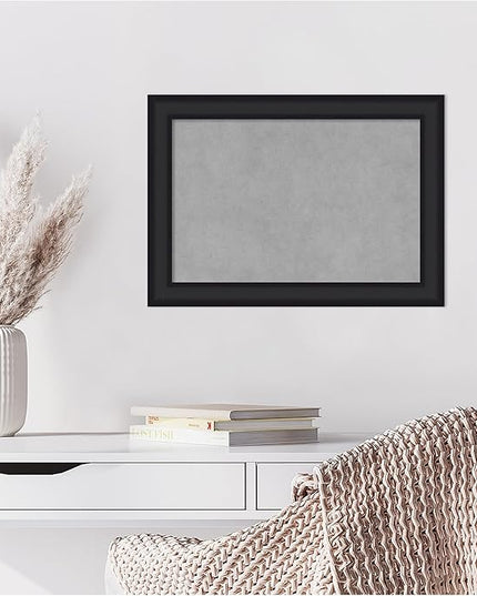 Amanti Art Black Framed Magnetic Board 15x21 Small Vision Board for use with Magnets, 100% Metal Sheet to Display Items as Office Decor or for Home Organization in mudroom, Kitchen or Kids Room