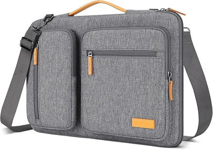 DOMISO 15.6 inch Laptop Case Sleeve Protective Cover Compatible with MacBook Pro 16 M4 M3 M2/Pro Max,15.6-16 inch HP Dell ASUS Lenovo Chromebook,Waterproof Computer Bag with Shoulder Strap,Grey