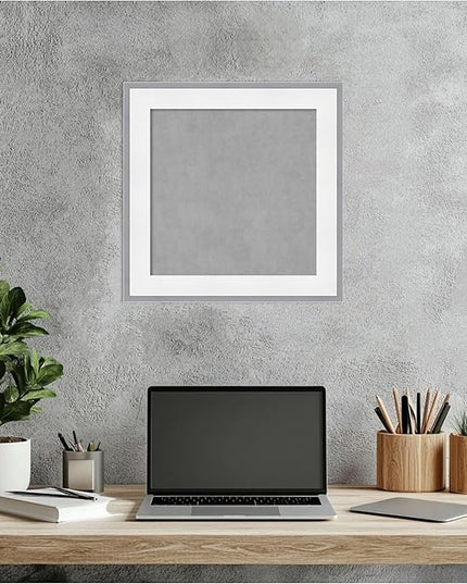 Amanti Art White Framed Magnetic Board 15x15 X-Small Vision Board for use with Magnets, 100% Metal Sheet to Display Items as Office Decor or for Home Organization in mudroom, Kitchen or Kids Room