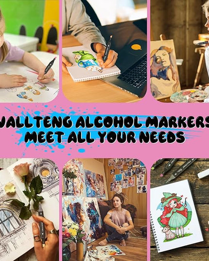 80 Color Alcohol Markers,Dual Tip Art Marker Pen, Classic Series Alcohol Felt Permanent Markers, Animation Art Sketch Sketching, Alcohol-based Markers