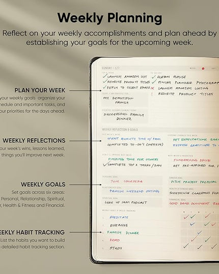 Dated, 2026 Planner, 5.8” x 8.3” - The #1 Productivity Planner to Achieve Your 2026 Goals - Planner 2026-2027 by PRODUCTIVITY STORE (A5, BLACK)