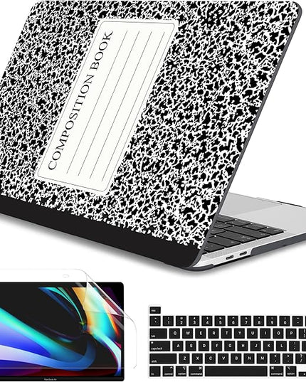 Dongke MacBook Pro 13 inch Case Model A2251/A2289 2020 Released, Plastic Hard Shell Case Cover for MacBook Pro 13 inch with Retina Display & Touch Bar Fits Touch ID (Composition Book)