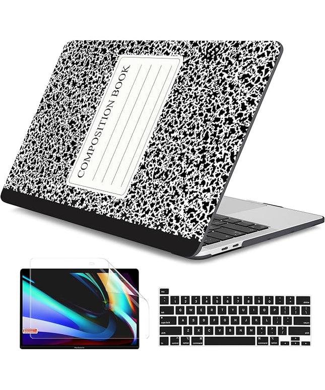 Dongke MacBook Pro 13 inch Case Model A2251/A2289 2020 Released, Plastic Hard Shell Case Cover for MacBook Pro 13 inch with Retina Display & Touch Bar Fits Touch ID (Composition Book)