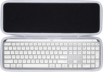 Hard Case Compatible with Logitech MX Keys S or MX Keys Advanced Keyboard (Pale Grey Case)