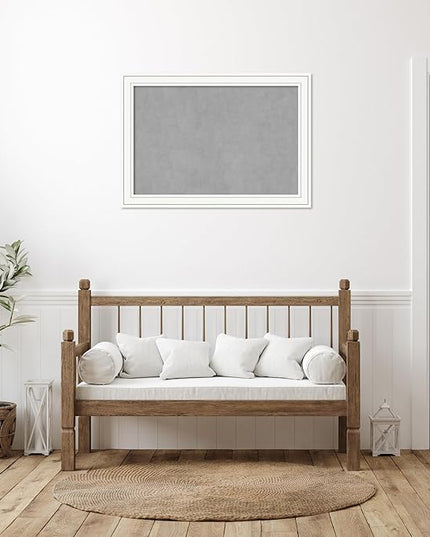Amanti Art White Framed Magnetic Board 29x41 Large Vision Board for use with Magnets, 100% Metal Sheet to Display Items as Office Decor or for Home Organization in mudroom, Kitchen or Kids Room