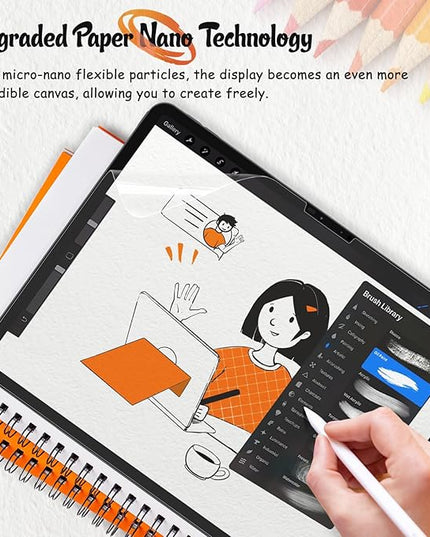 KCT 2 Pack PaperNano Screen Protector Compatible with iPad Air 13 inch (M3 2025)&(M2 2024)/ iPad Pro 13 inch M5 2025/ M4 2024, Paper Nano-Texture Film for Drawing, Anti Glare, Touch Sensitivity