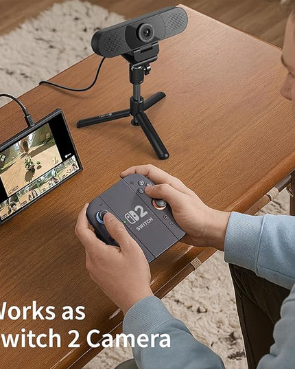 EMEET C960 Webcam with Tripod, 1080P Webcam with Microphone, Adjustable Height Mini Tripod, C960 Web Camera with Privacy Cover, Plug & Play with Stand for Zoom/Skype/YouTube/FaceTime
