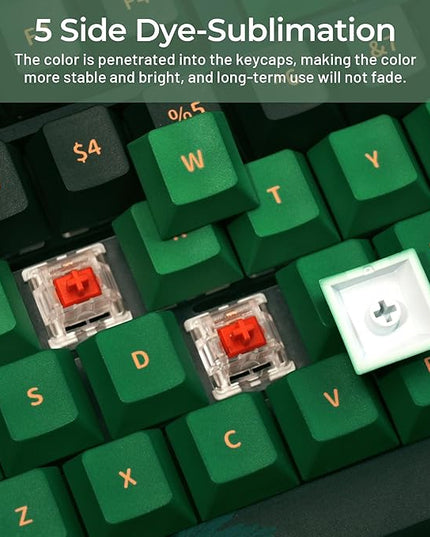 PBT Keycaps,XVX Maple Leaf Theme PBT Dye-Sub Keycaps Set, Cherry Profile Ke ycaps for 65%/75%/100% Mechanical Keyboards (Compatible with Gateron & Cherry MX Switches)