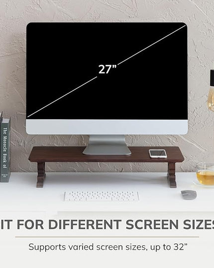 Anji Mountain Monitor Stand - Desktop Organizer & Laptop Riser, Ergonomic Monitor Riser, Space-Saving Monitor Stand for Desk, Durable Construction, Easy Assembly, Ideal for Home & Office