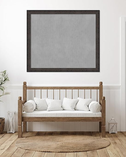 Amanti Art Black Framed Magnetic Board 45x53 Oversize Vision Board for use with Magnets, 100% Metal Sheet to Display Items as Office Decor or for Home Organization in mudroom, Kitchen or Kids Room