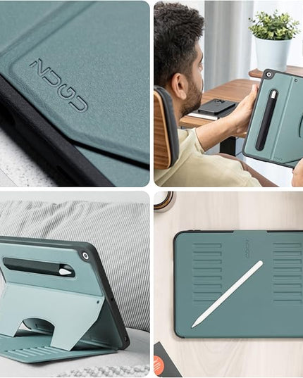 ZUGU CASE for 10.2 Inch iPad 7th / 8th / 9th Generation Case (2021/2020/2019), Protective, Thin, Sleek Design, Magnetic Stand, Sleep/Wake Cover, Magnetic Cover, Pine