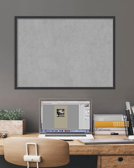 Amanti Art Black Framed Magnetic Board 21x29 Medium Vision Board for use with Magnets, 100% Metal Sheet to Display Items as Office Decor or for Home Organization in mudroom, Kitchen or Kids Room