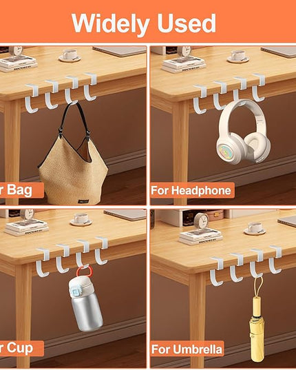 4PCS Table Purse Hanger - Portable Bag Holder for Table Aluminum Alloy Construction Purse Hook Perfect for Hanging Purses and Backpacks