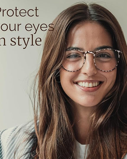 IBOANN Blue Light Glasses for Woman/Men, Fashion Blue Light Glasses Men, Fake Glasses Help Reduce Screen Fatigue