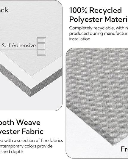 Olanglab Acoustic Panels 2 Pack, 48''x24'' Large Sound Panels, Fabric Wrapped Sound Proof Foam Panels for Walls, Sound Absorbing Panels for Recording Studio Acoustical Treatments (Light Grey)