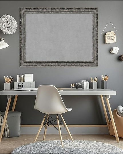 Amanti Art Black Framed Magnetic Board 24x32 Medium Vision Board for use with Magnets, 100% Metal Sheet to Display Items as Office Decor or for Home Organization in mudroom, Kitchen or Kids Room