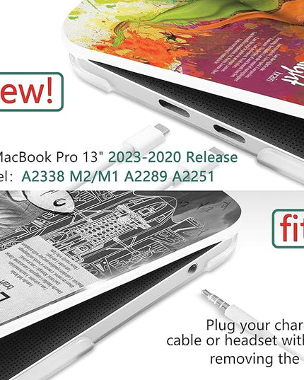 Dongke MacBook Pro 13 inch Case Model A2251/A2289 2020 Released, Plastic Hard Shell Case Cover for MacBook Pro 13 inch with Retina Display & Touch Bar Fits Touch ID (Brain)