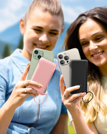 TG90° 2 Pack 10000mAh Portable Charger Slim Power Bank with Built in Cables,Travel Charger Cell Phone External Battery Pack,4 Output External Battery Pack Compatible with iPhone and Android Devices