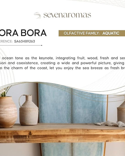 SevenAromas Hotel Scent Diffuser Oil, Luxury Hotel-Inspired Essential Oil for Aromatherapy & HVAC Diffusers – Premium Dropper Bottle - 145 ml 5 FL oz (Bora Bora)