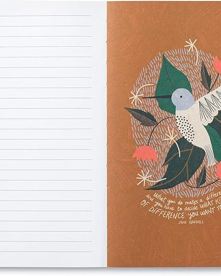 Compendium Softcover Journal - We can begin by doing small things. – A Write Now Journal with 128 Lined Pages, 5”W x 8”H