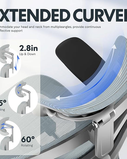 FLEXISPOT ErgoX Premium Ergonomic Office Chair with Footrest- Adjustable 3D Armrests, Dynamic Lumbar Support, Recline & Tilt Function, Mesh Seat, for Home & Office Use,Foam Blue