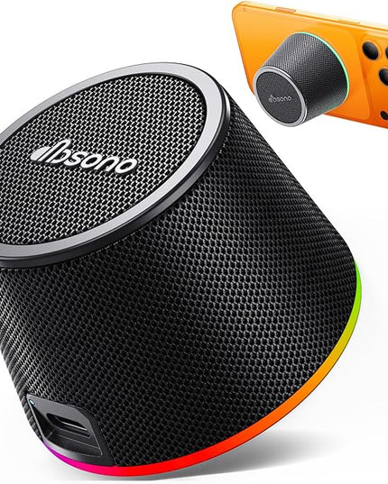 Small Bluetooth Speaker Gifts for Teens: Valentines Gifts for Him Her, 3 IN 1 Portable Magnetic Speaker with 9-Mode Lights, Waterproof Phone Stand for Desk, Cool Birthday Gadget Gifts for Adults