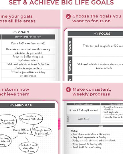 Clever Fox Planner Large – Undated Weekly & Monthly Planner for Productivity, Time Management & Goals – Organizer Journal – 7x10” (Hot Pink)
