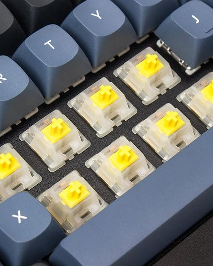 Keychron Gateron KS-3 Milky Pro Yellow Linear Mechanical Keyboard Switches, 110PCS, 5-Pin Hot-Swappable, 50±15gf Actuation, Gold Alloy Contact, Factory Pre-Lubed