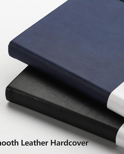 RETTACY Blank Journal Notebook, 192 Pages, A5 Medium Size (5.7'' x 8.3''), Leather Hardcover, 100 GSM Thick Paper, for Sketching, Drawing, Painting (Navy Blue)
