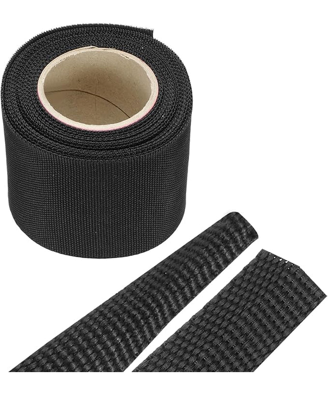 MECCANIXITY Braided Cable Sleeves Heat Shrinkable Fabric Sleeving, 2" 16ft Black 2:1 Ratio Heat Shrinkable Cord Protector for Harness Cable, Network Cable Protection, Cable Management