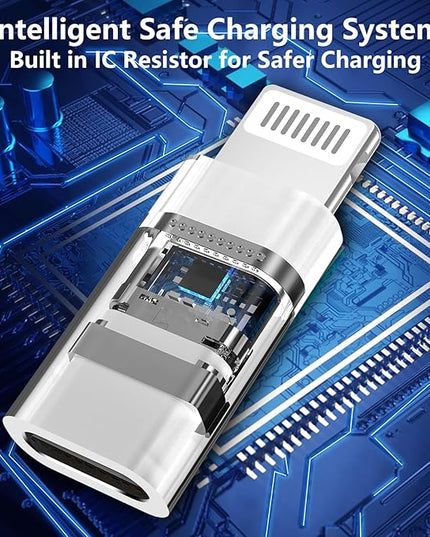 [Apple MFi Certified] USB C to Lightning Adapter, Stuffcool 4Pack Lightning Male to USB C Female Digital Converter 20W Type C Fast Charging Connector for iPhone 14 13 12 11 Pro XS XR X SE iPad Airpods